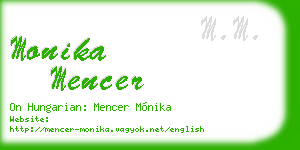monika mencer business card